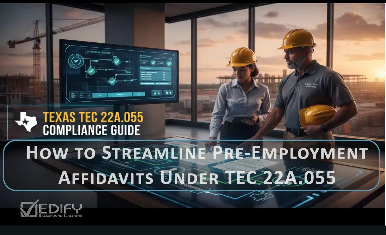 texas Texas Contractor Compliance Guide: How to Streamline Pre Employment Affidavits Under TEC 22A.055
