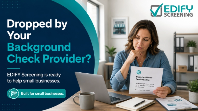 Dropped by Your Background Check Provider? EDIFY Screening Is Ready to Help Small Businesses